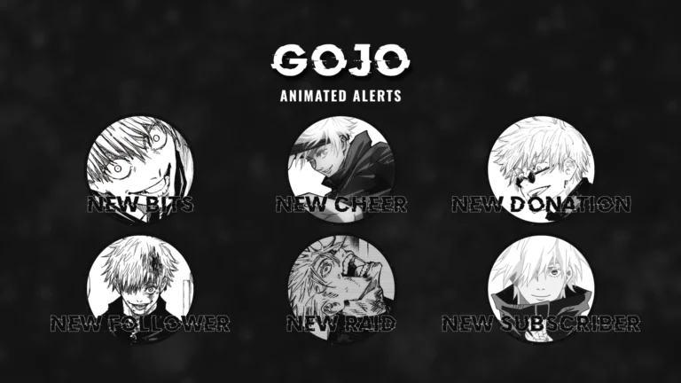 Gojo Satoru animated alerts - Woo