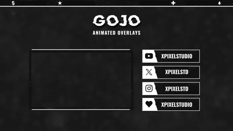 Gojo Satoru Stream Overlays - Woo