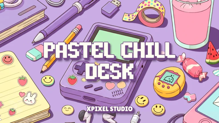 Pastel Chill Desk Stream Pack - Woo